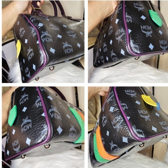 🔹️ MCM🔹️ Limited Edition  black Princess Lion Boston Bag ✨️🖤 - Picture 7 of 13